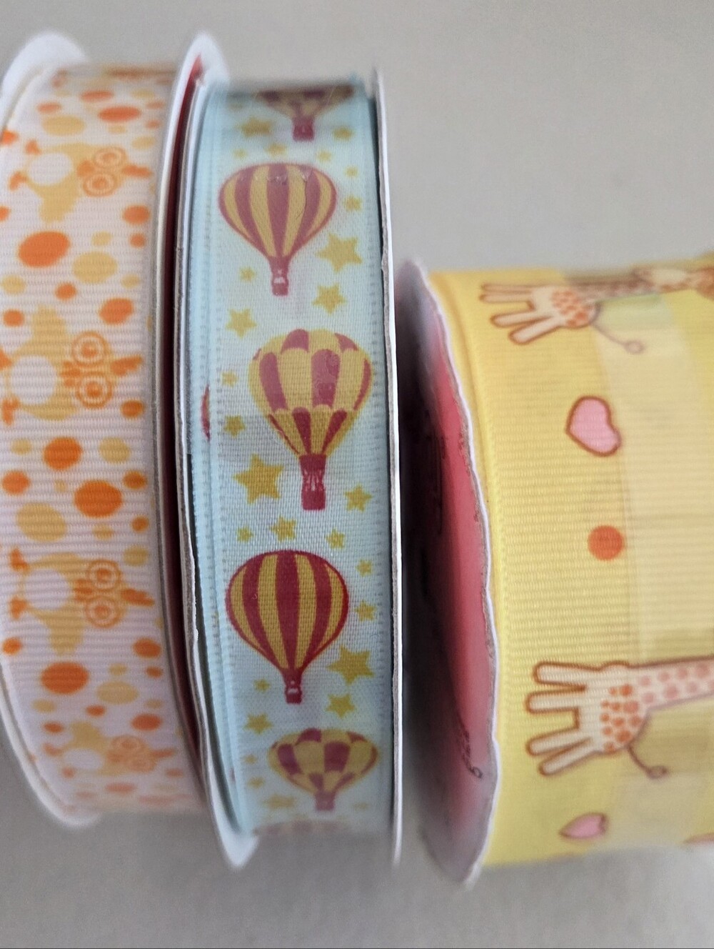New Ribbon Chic's - Giraffes - Hot Air Ballons Bundle Of 3
